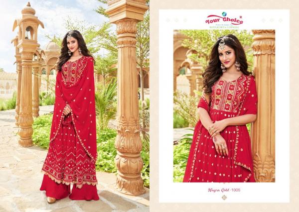 Your Choice Nayra Gold Blooming Georgette Salwar Suit Collection